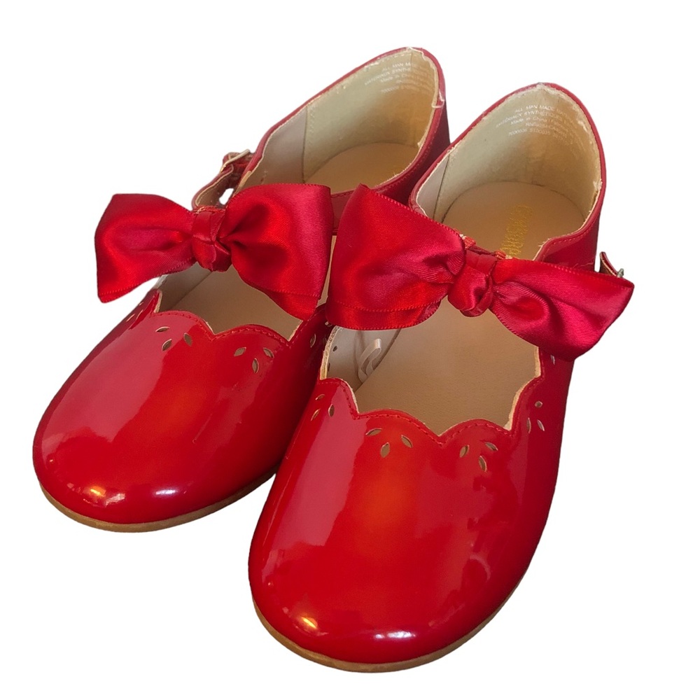 Gymboree Red Patent Leather Bow Mary Janes size 3 - Picture 2 of 12